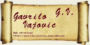 Gavrilo Vajović vizit kartica